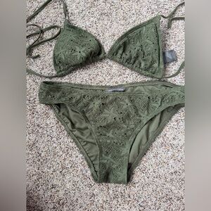 Vince Camuto Green Lace Bikini Set